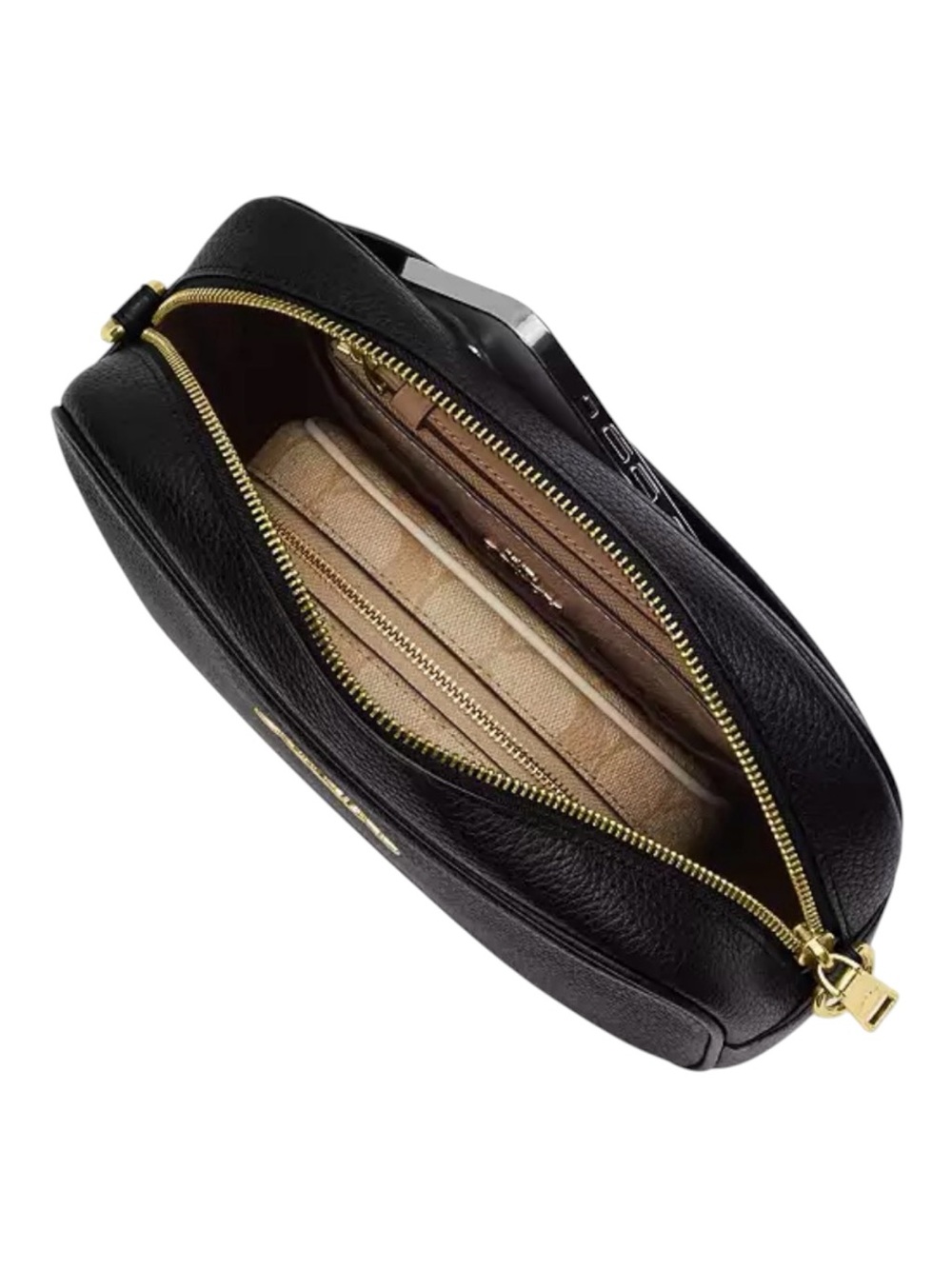 COACH Jamie Camera Crossbody Bag, Brown Signature Coated Canvas Bag - Picture 4 of 9
